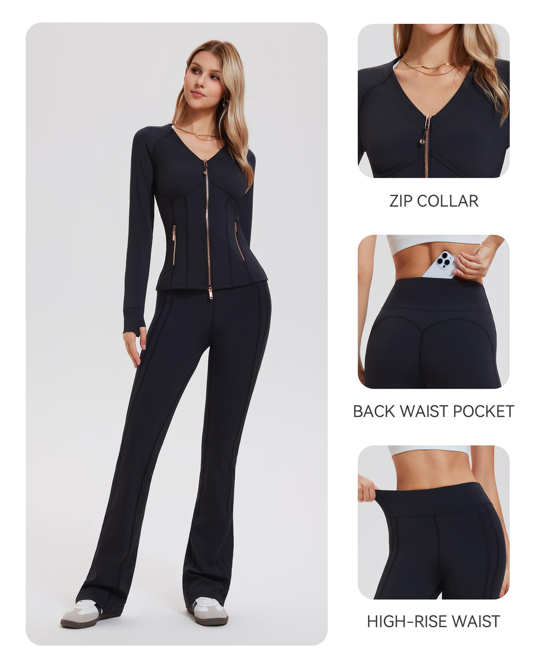2 Piece Set Jacket ＆ Flare Leggings