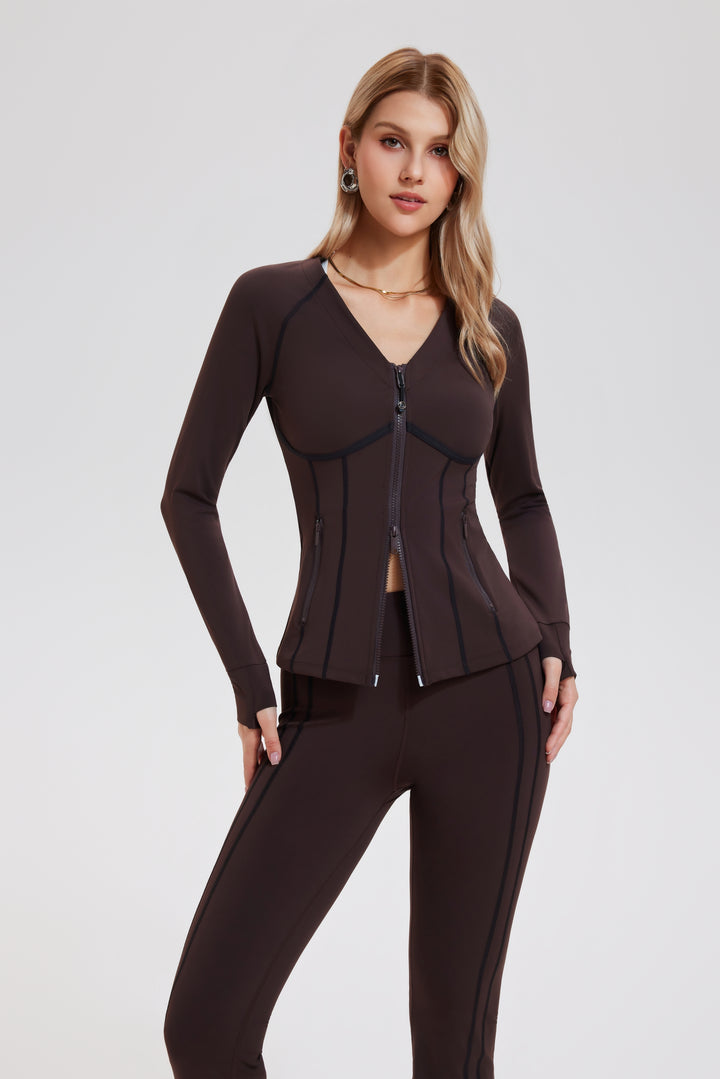 2 Piece Set Jacket ＆ Flare Leggings