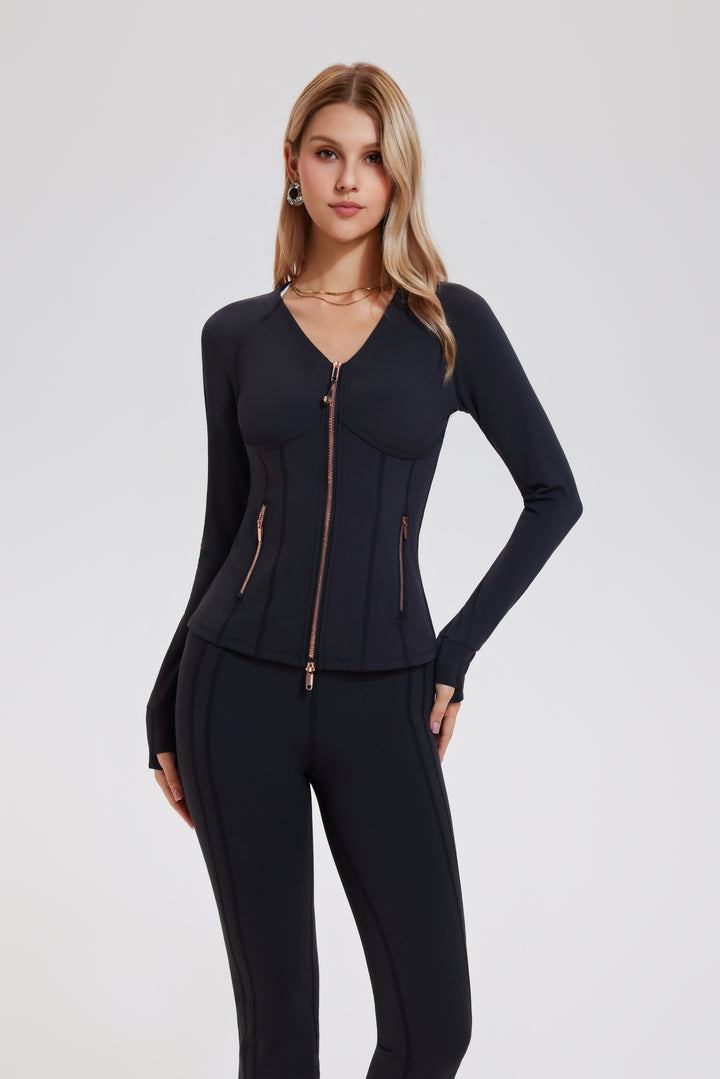 2 Piece Set Jacket ＆ Flare Leggings