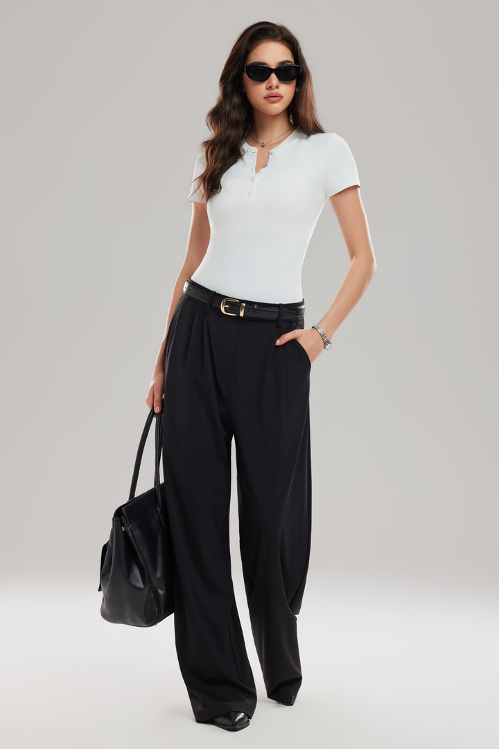 Henley Short Sleeve Top