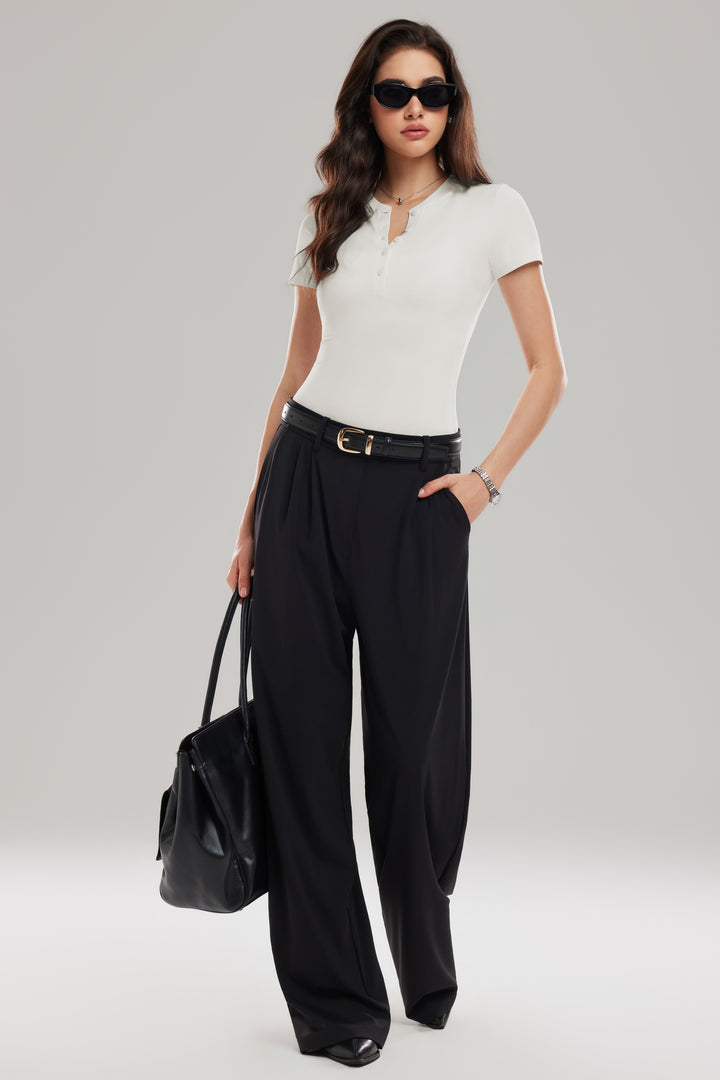 Henley Short Sleeve Top