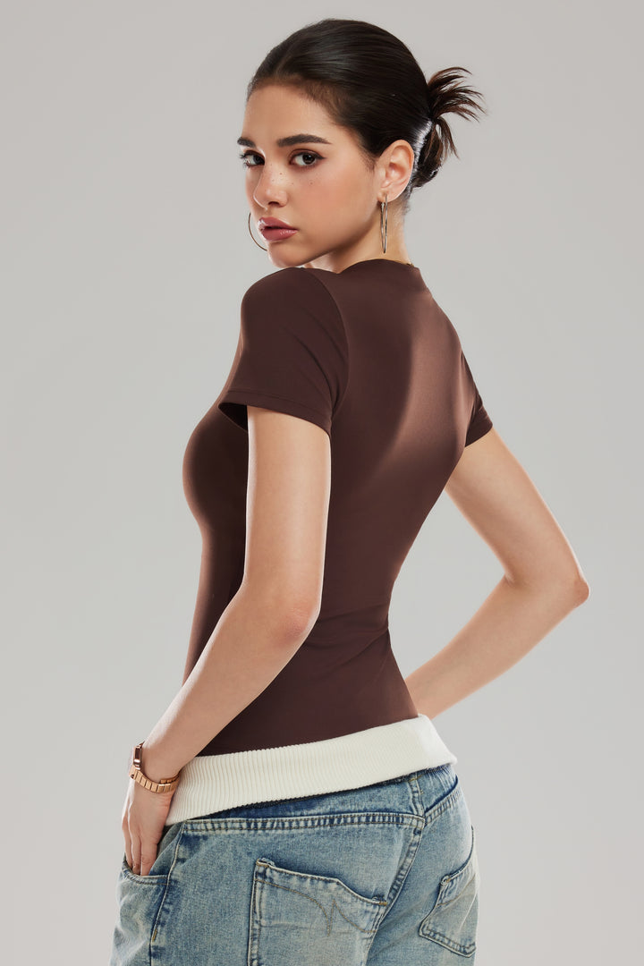 Henley Short Sleeve Top