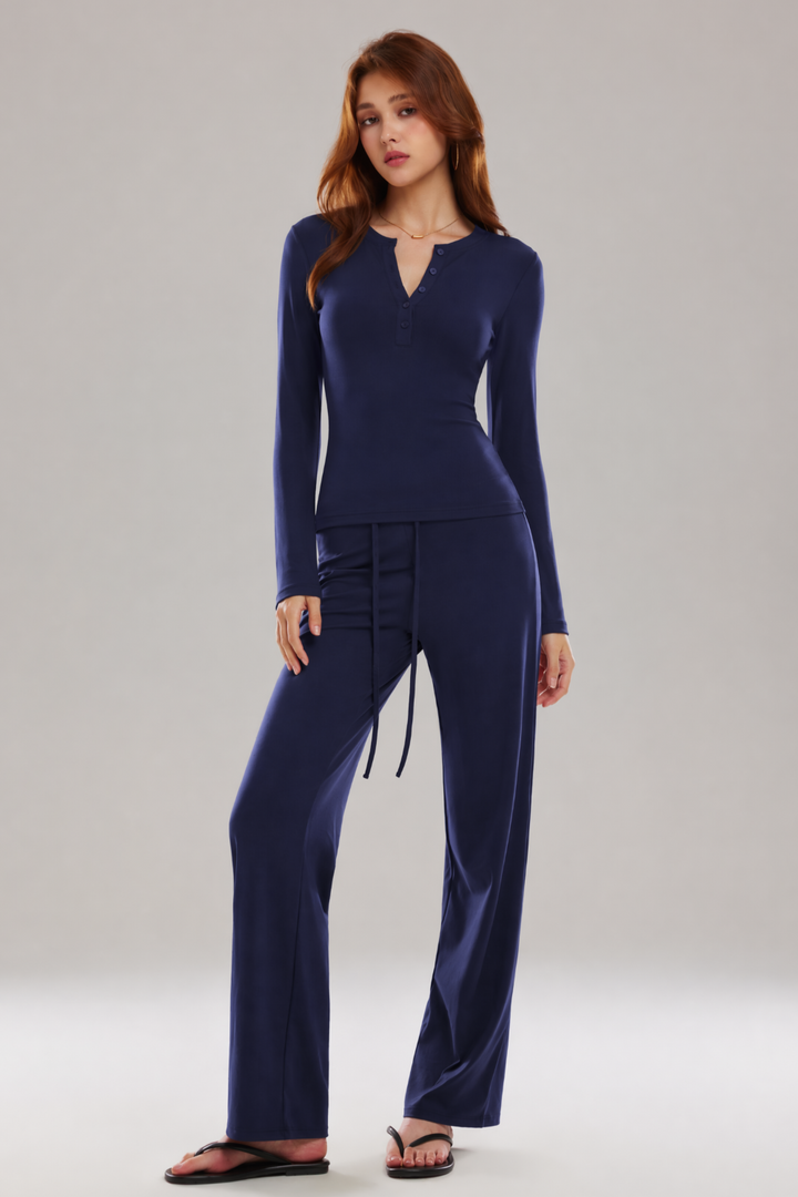 Henley Long Sleeve Top