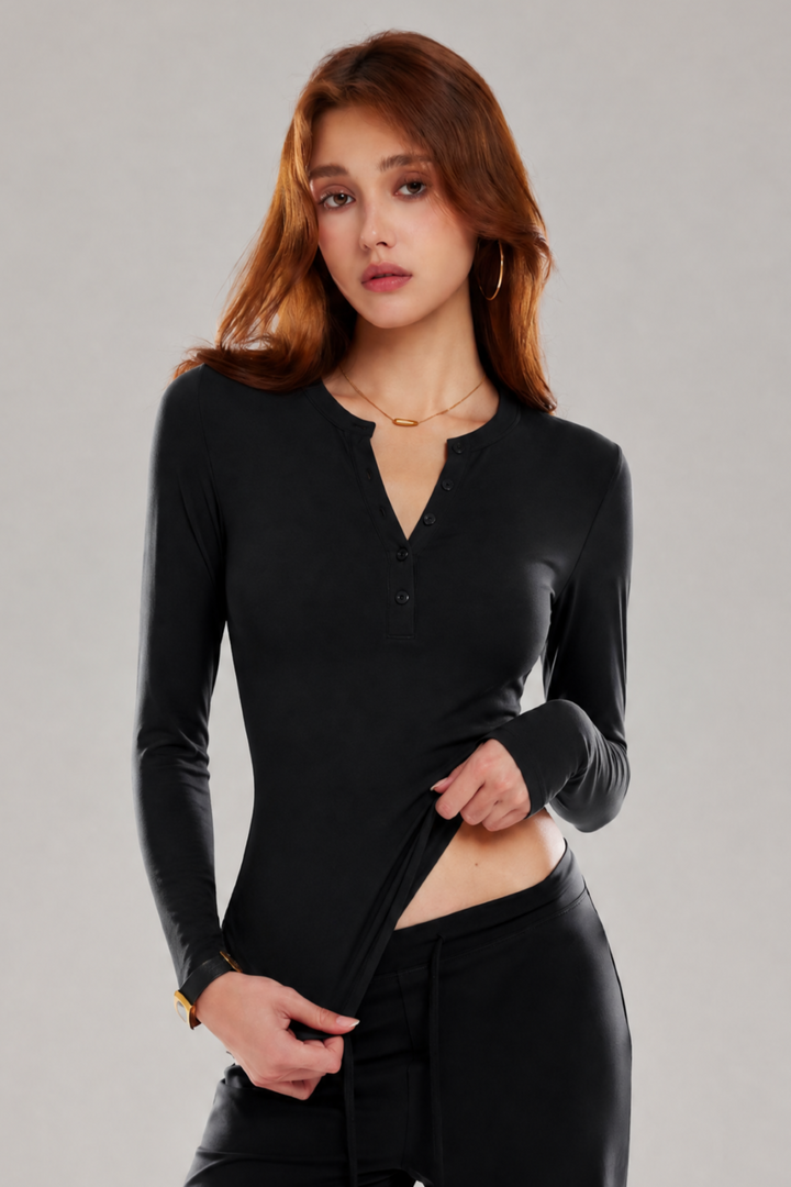 Henley Long Sleeve Top