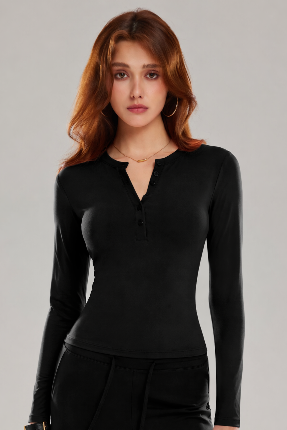 Henley Long Sleeve Top