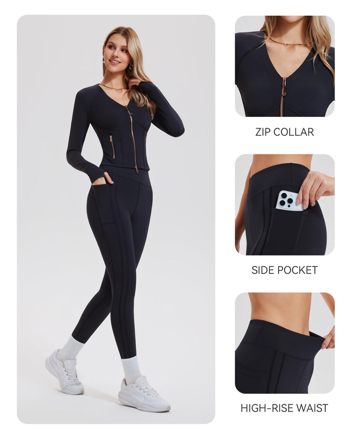 2 Piece Sets Jacket ＆Leggings