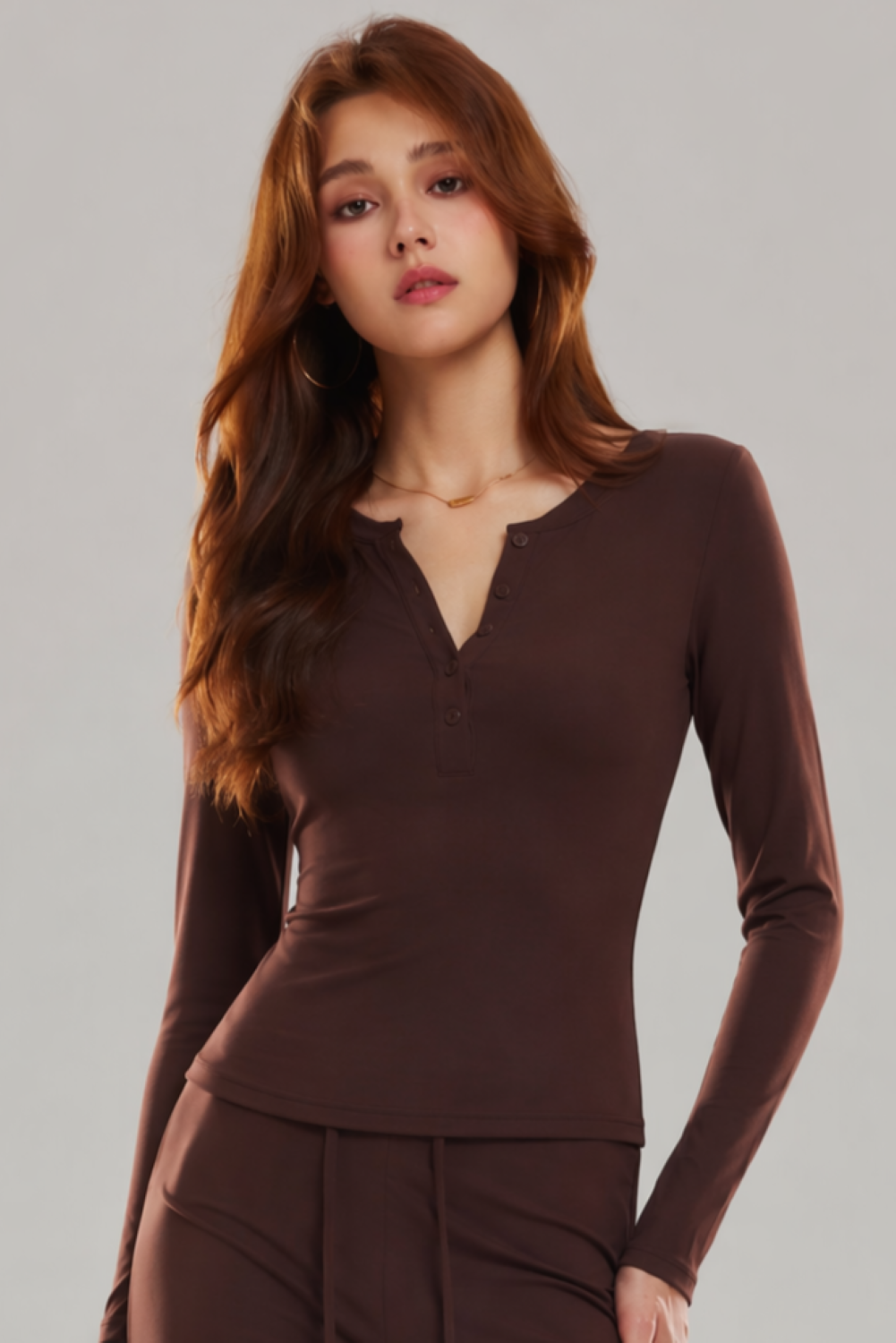 Henley Long Sleeve Top
