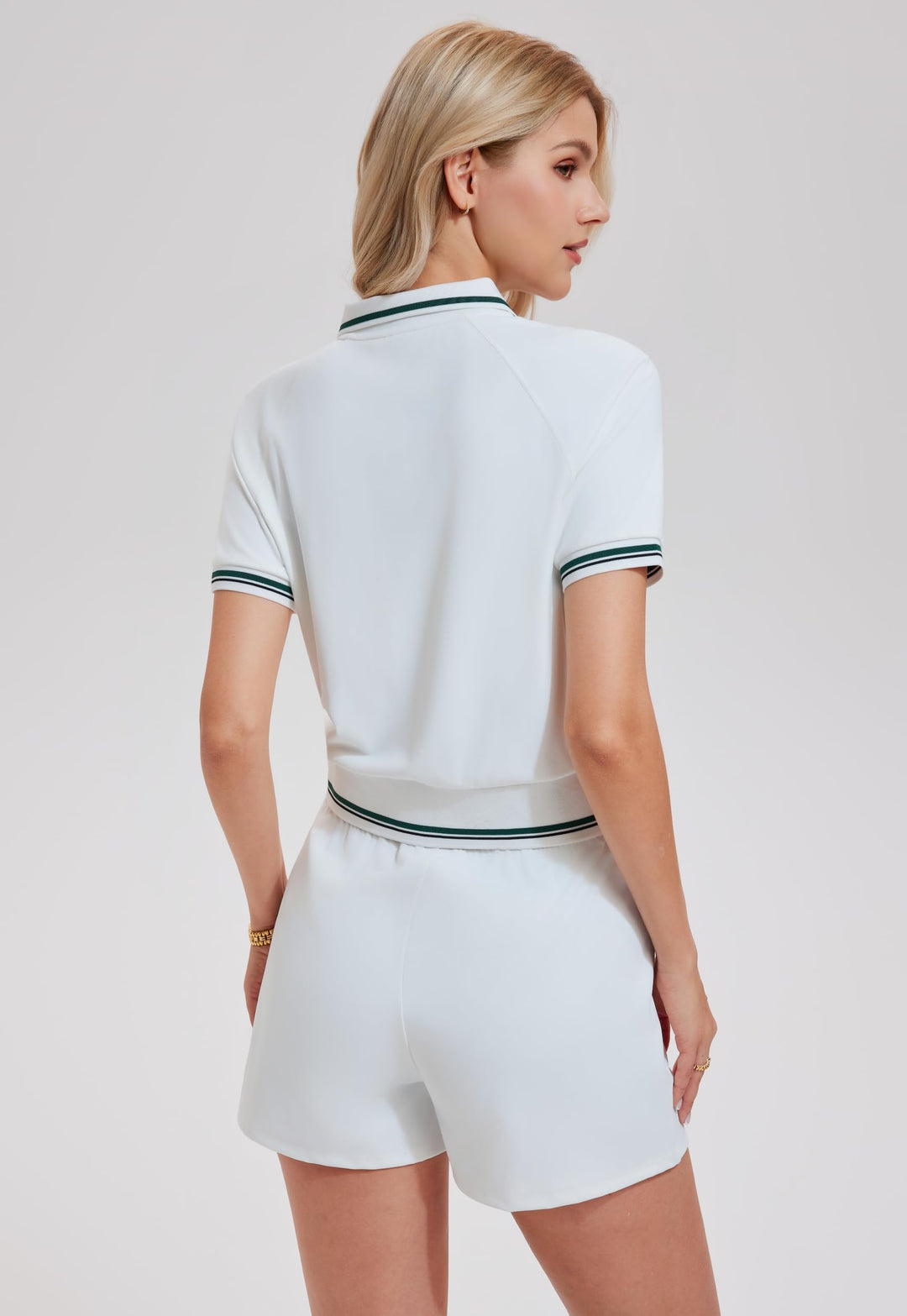 2 Piece Collared Matching Shorts Sets