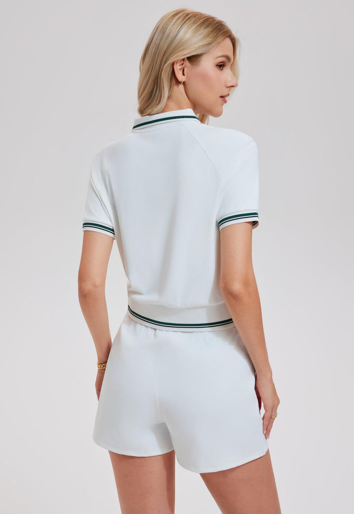 2 Piece Collared Matching Shorts Sets