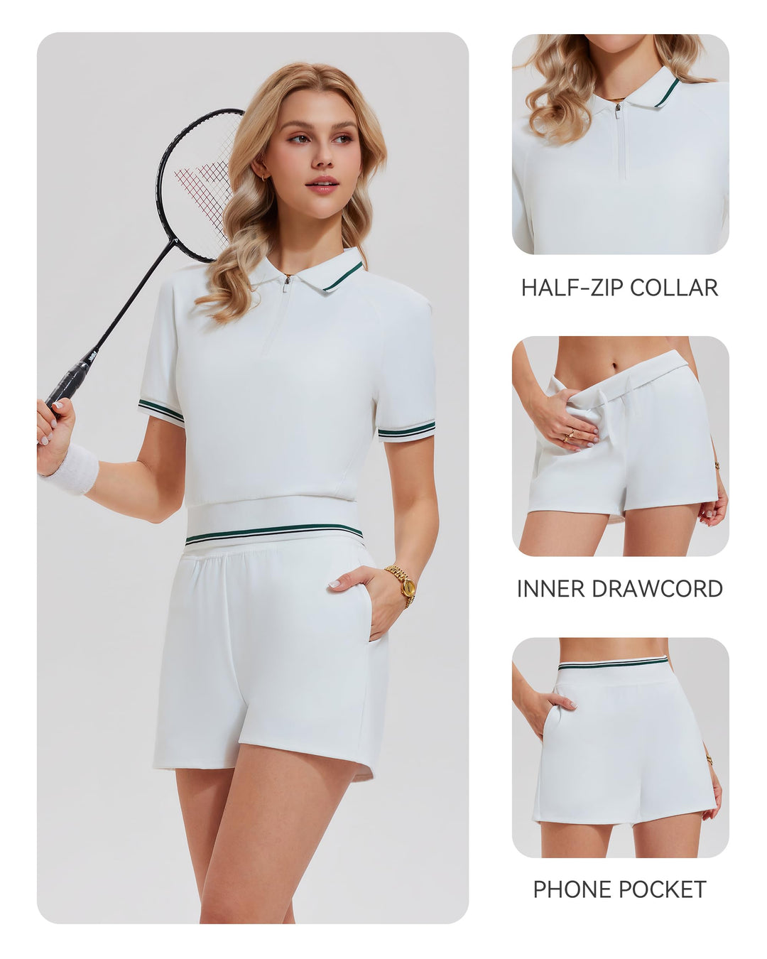 2 Piece Collared Matching Shorts Sets