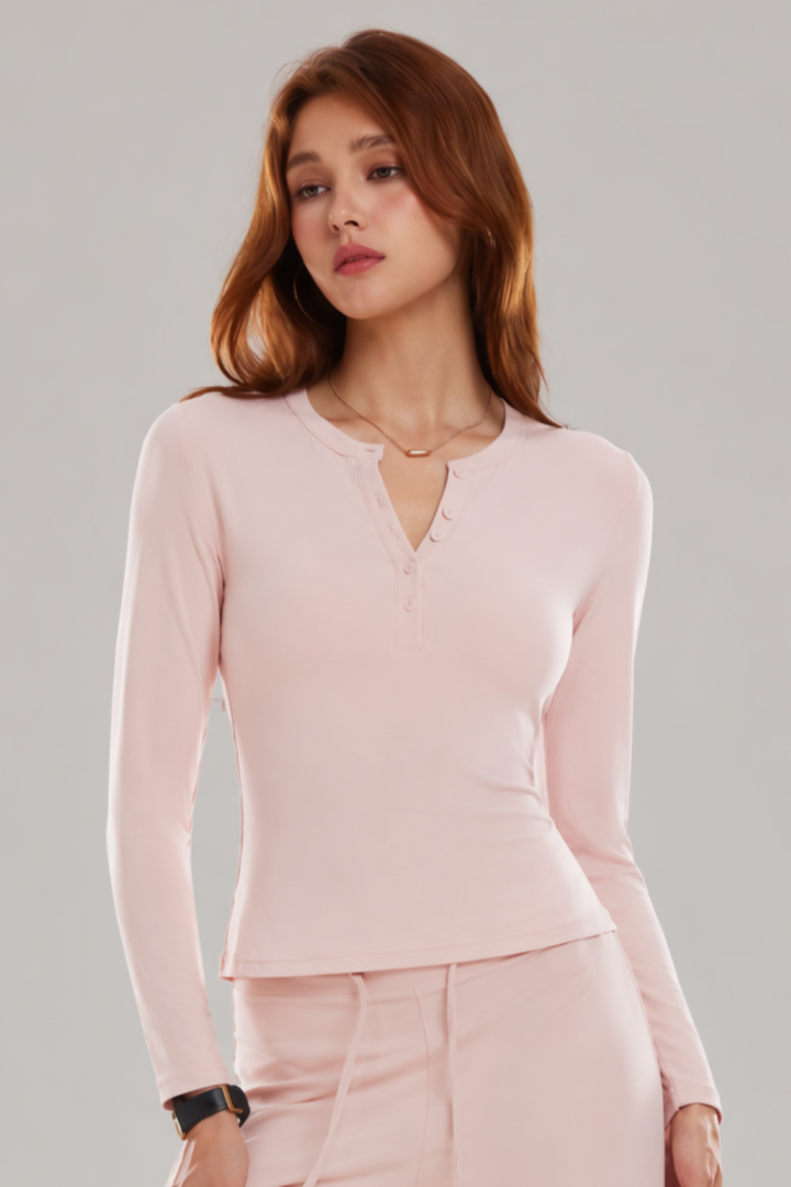 Henley Long Sleeve Top