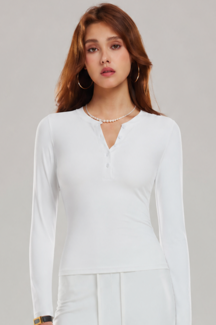 Henley Long Sleeve Top