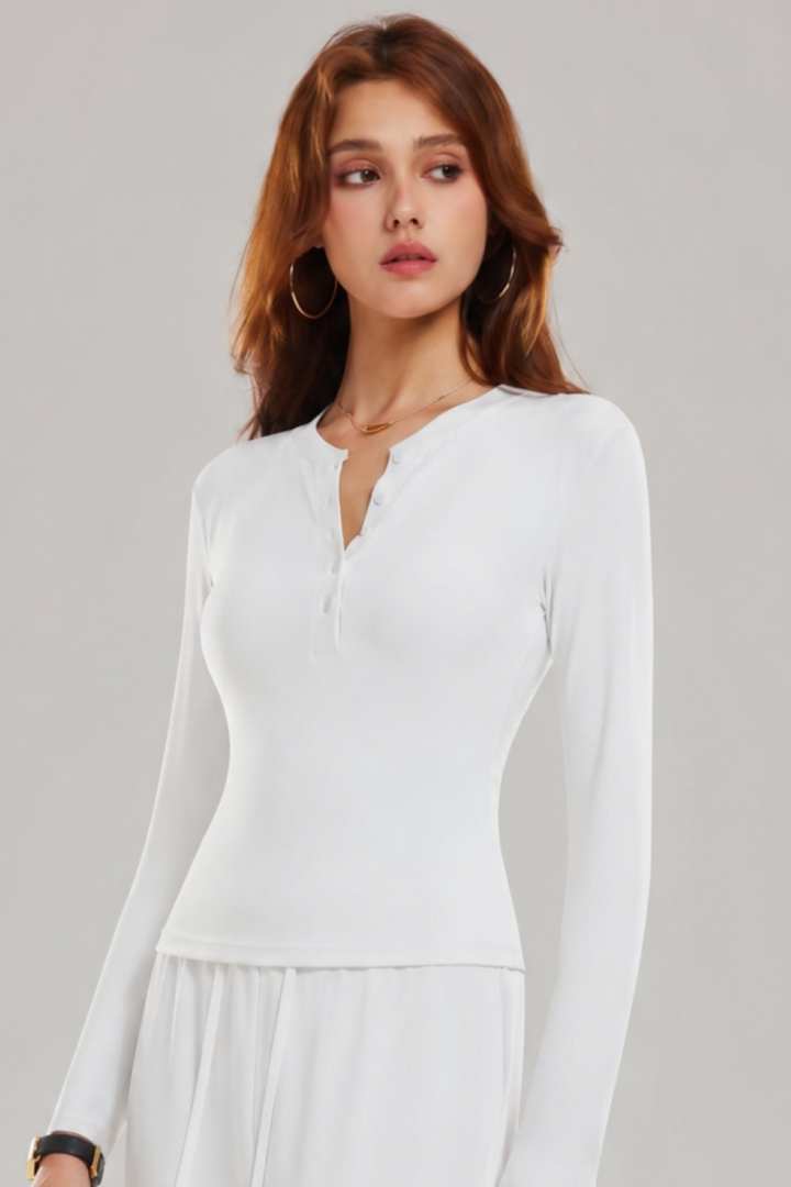Henley Long Sleeve Top