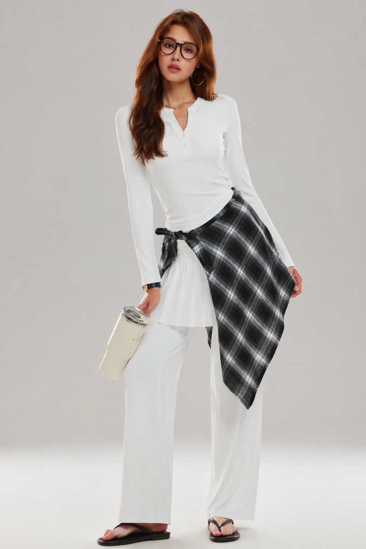 Henley Long Sleeve Top